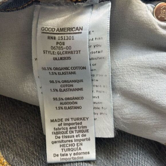 Good American Good Legs Cig Raw-Edge Jeans size 16 - Picture 5 of 9